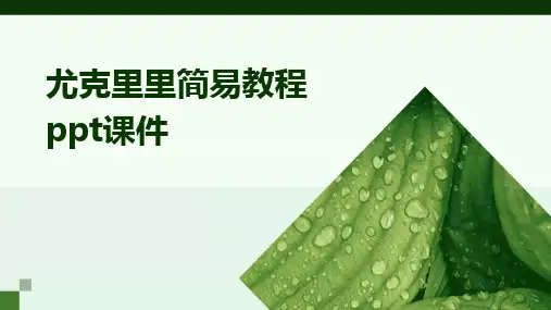 2024版尤克里里简易教程ppt课件
