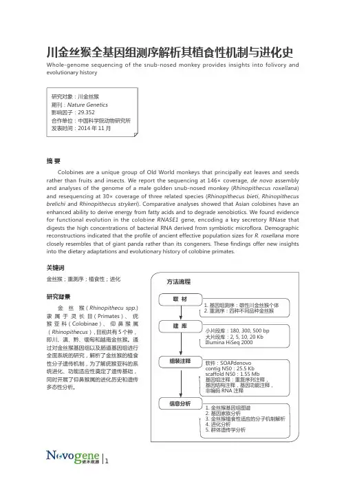 诺禾致源高分文章集锦-动物基因组