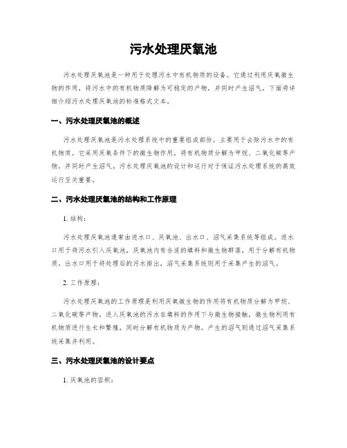 污水处理厌氧池