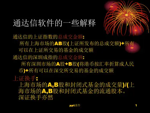 通达信软件的应用详解  ppt课件