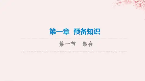 新课标2023版高考数学一轮总复习第1章预备知识第1节集合课件