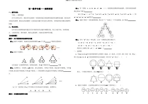 初一数学专题规律探究
