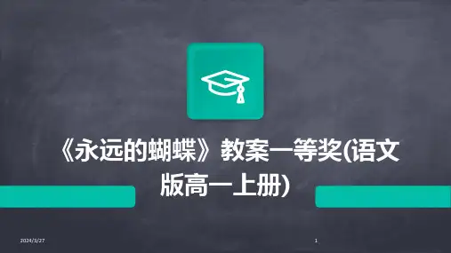 《永远的蝴蝶》教案一等奖(语文版高一上册)-2024鲜版