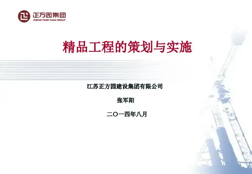 精品工程的策划与实施