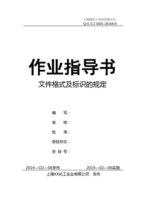 文件格式及标识的规定