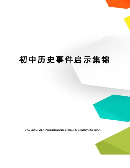 初中历史事件启示集锦