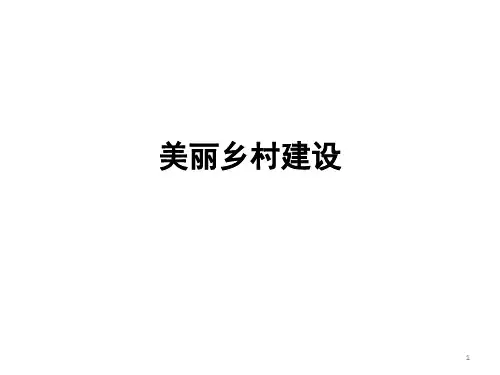 美丽乡村建设PPT课件