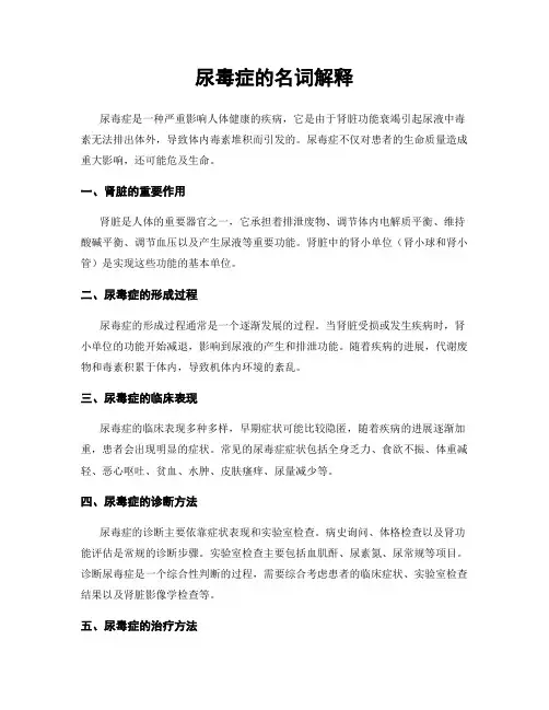 尿毒症的名词解释