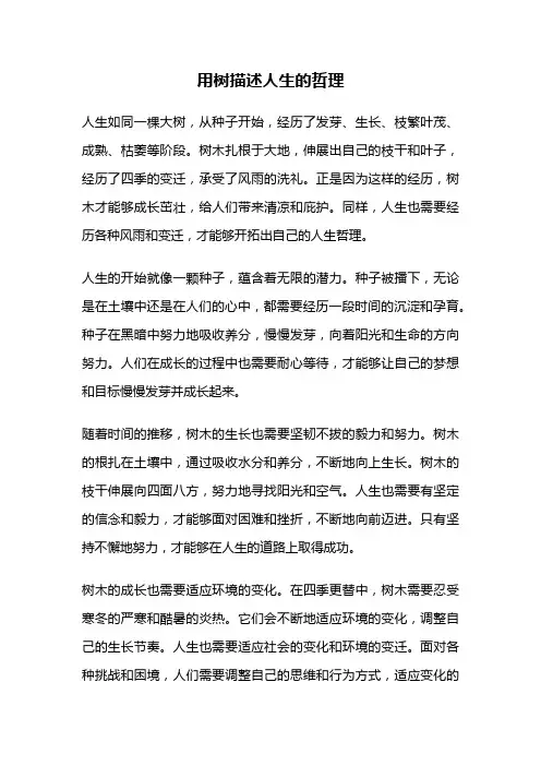 用树描述人生的哲理