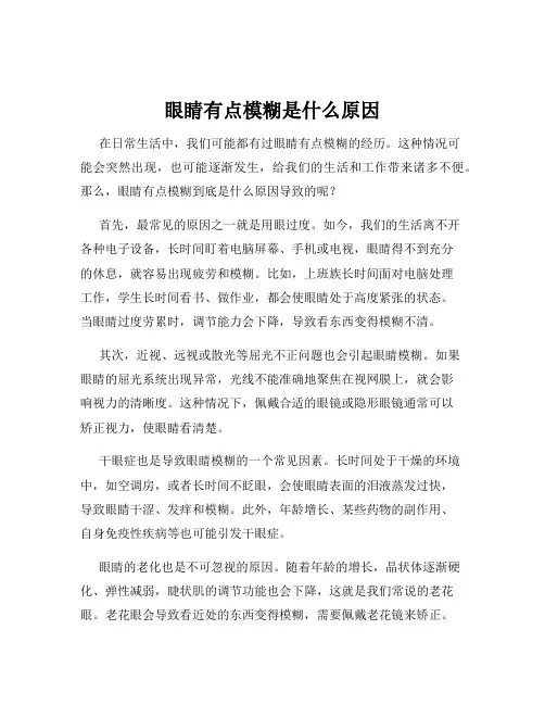 眼睛有点模糊是什么原因