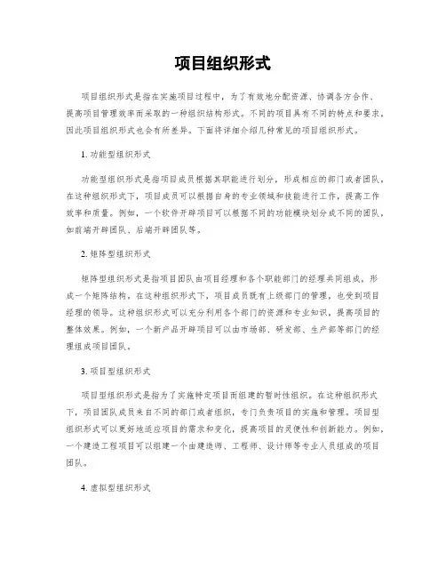 项目组织形式