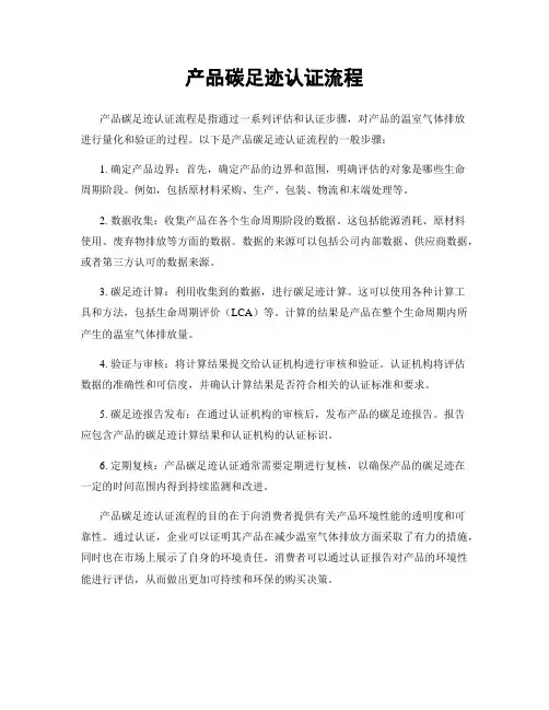 产品碳足迹认证流程