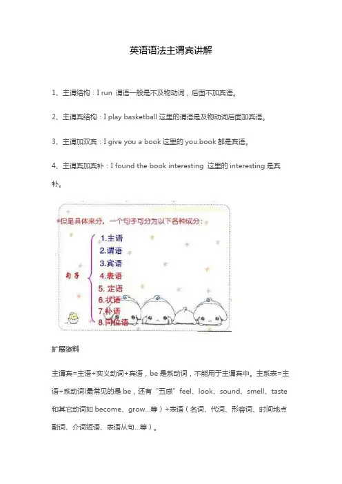 英语语法主谓宾讲解