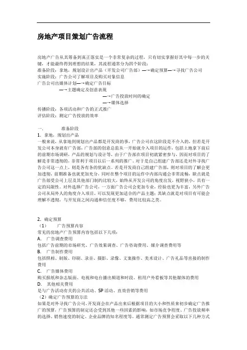 房地产项目策划广告流程.doc