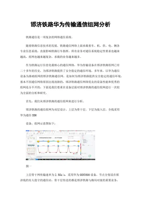 邯济铁路华为传输通信组网分析