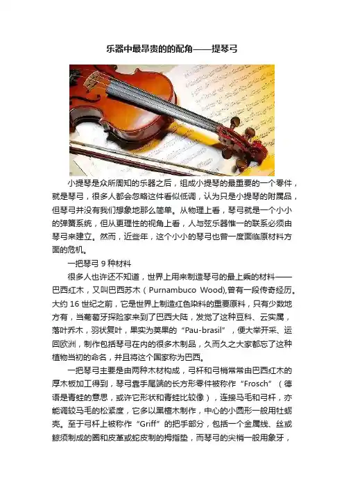 乐器中最昂贵的的配角——提琴弓