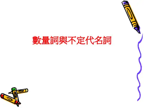 数量词与不定代名词