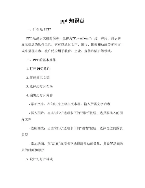 ppt知识点