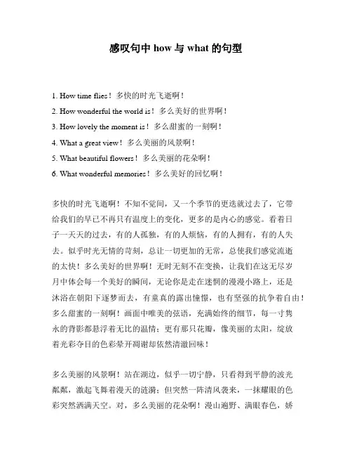 感叹句中how与what的句型