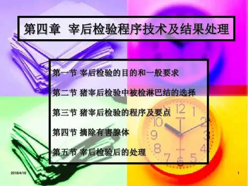 畜禽屠宰后检验程序技术及结果处理课件