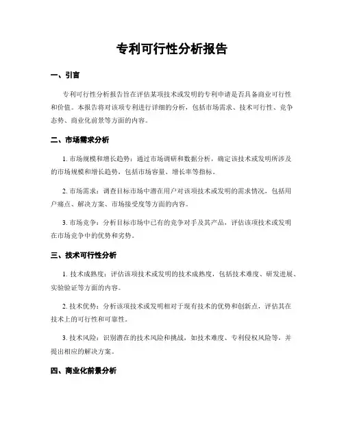 专利可行性分析报告