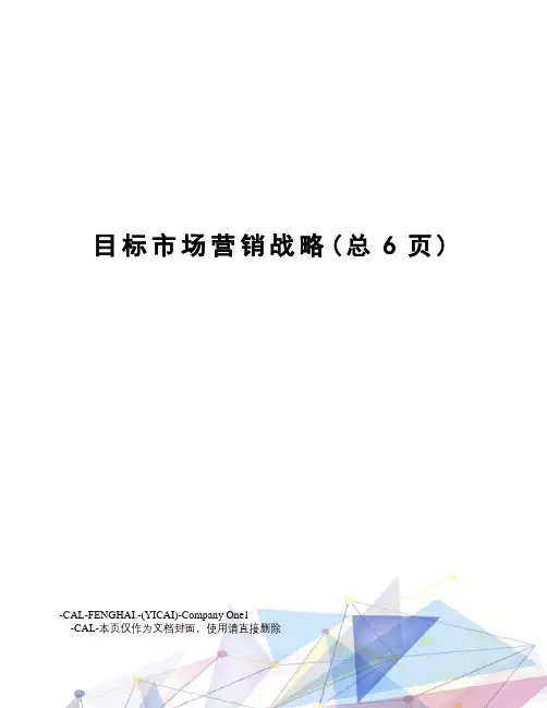 目标市场营销战略
