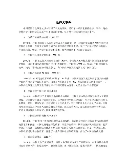 经济大事件