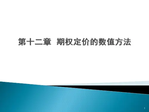 第12章  期权定价的数值方法