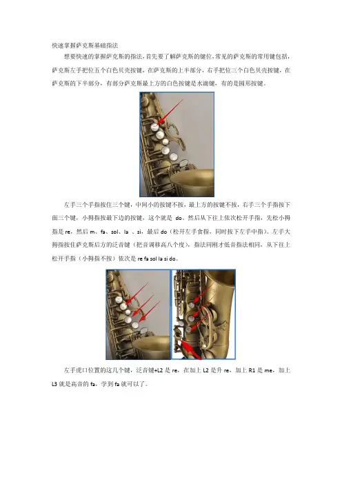 2023快速掌握萨克斯基础指法