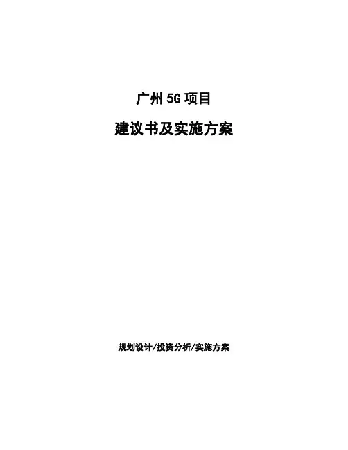 广州5G项目建议书及实施方案