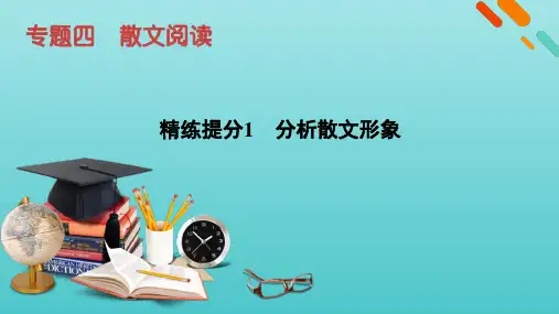 高考语文二轮复习板块1现代文阅读专题4精练提分1散文阅读分析散文形象课件ppt