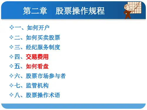 股票操作规程教学课件