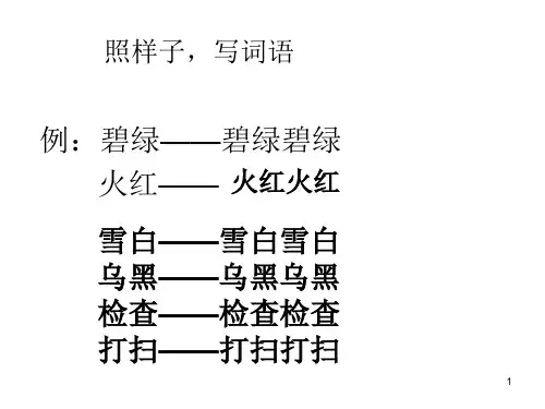 照样子,写词语PPT课件