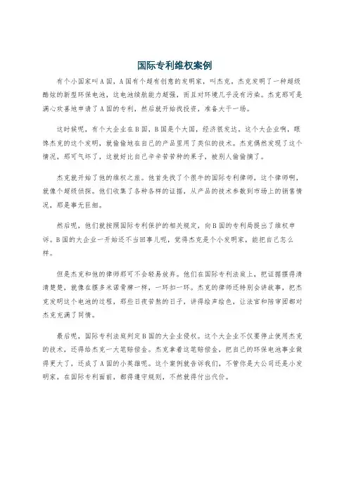 国际专利维权案例