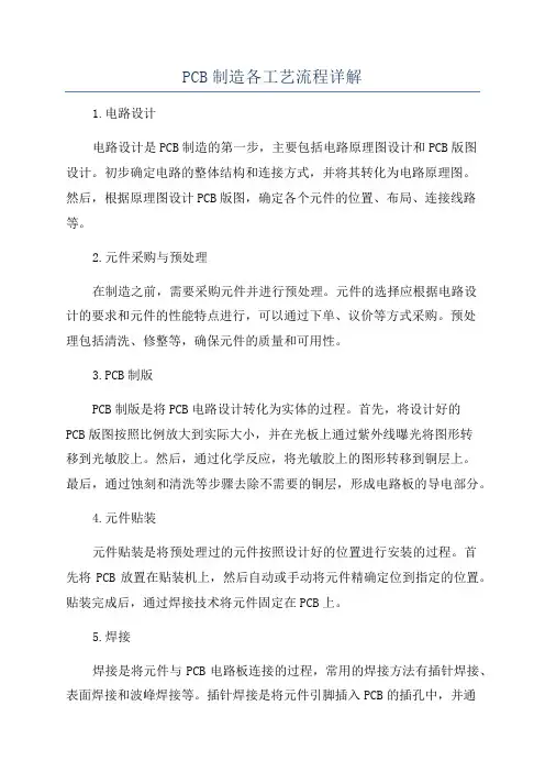 PCB制造各工艺流程详解