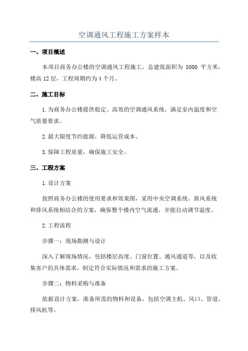空调通风工程施工方案样本