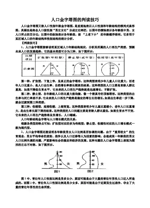 (完整版)人口金字塔图的判读技巧