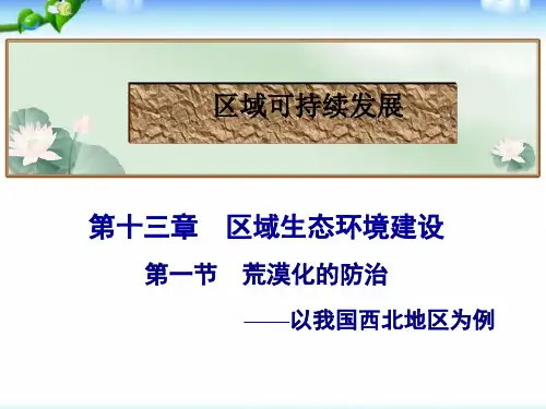 高考地理总复习_荒漠化的防治——以我国西北地区为例