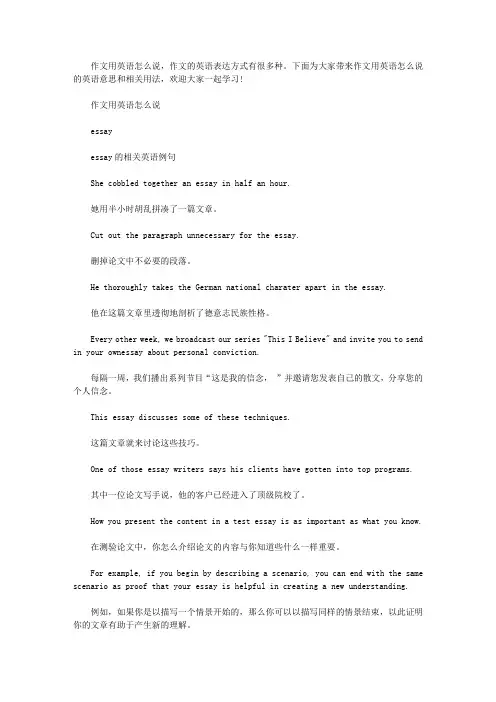 五年级英语作文5句话_作文用英语怎么说