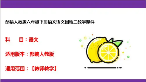 部编人教版六年级下册语文语文园地三教学课件