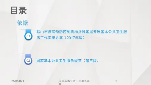 国家基本公共卫生服务项目课件