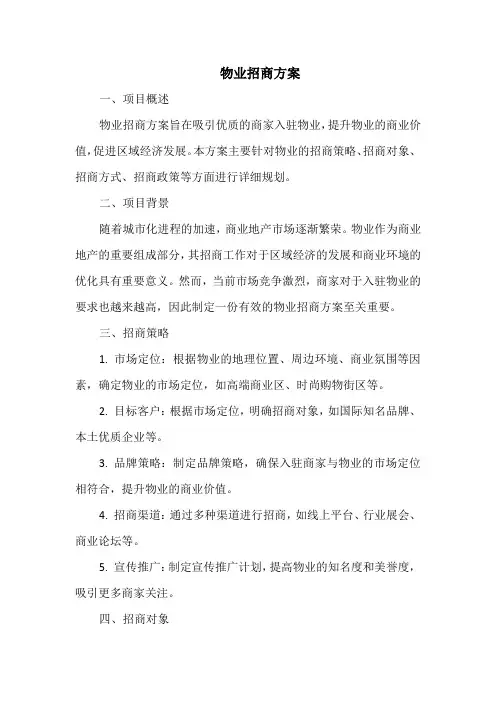 物业招商方案