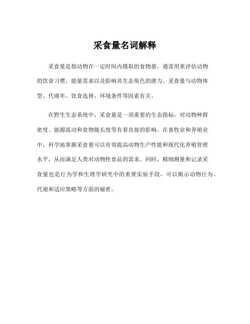 采食量名词解释