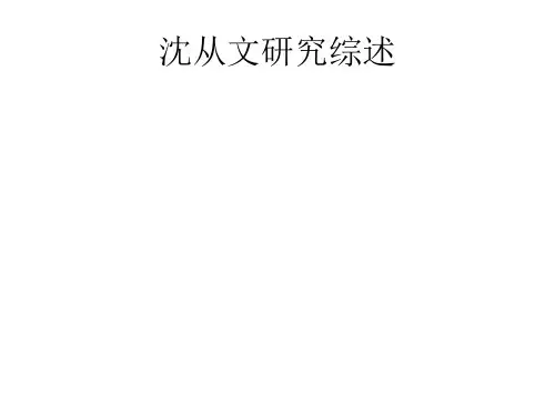 沈从文小说研究3综述