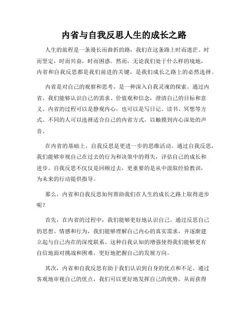 内省与自我反思人生的成长之路