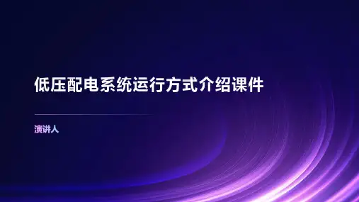 低压配电系统运行方式介绍课件