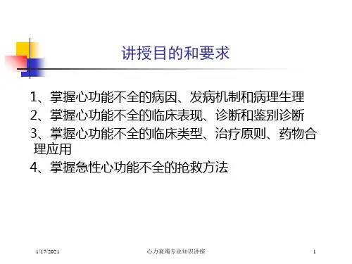 心力衰竭专业知识讲座培训课件