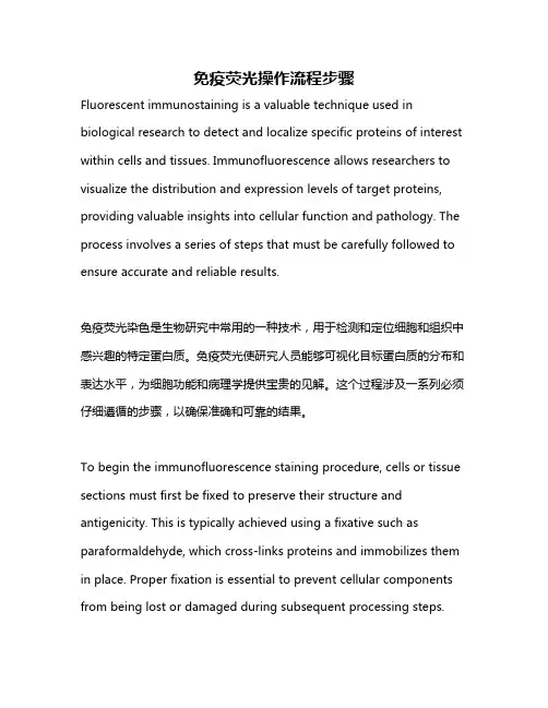 免疫荧光操作流程步骤