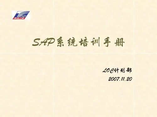 SAP使用培训手册
