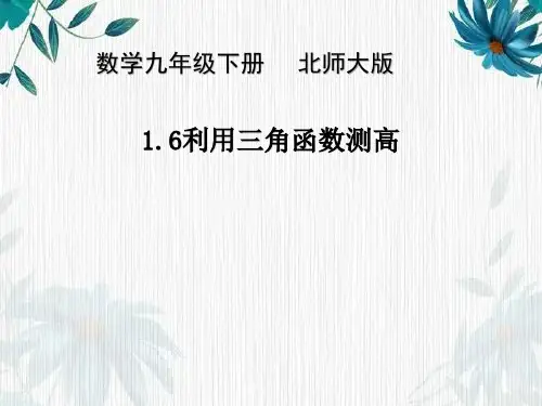 利用三角函数测高 优质课件